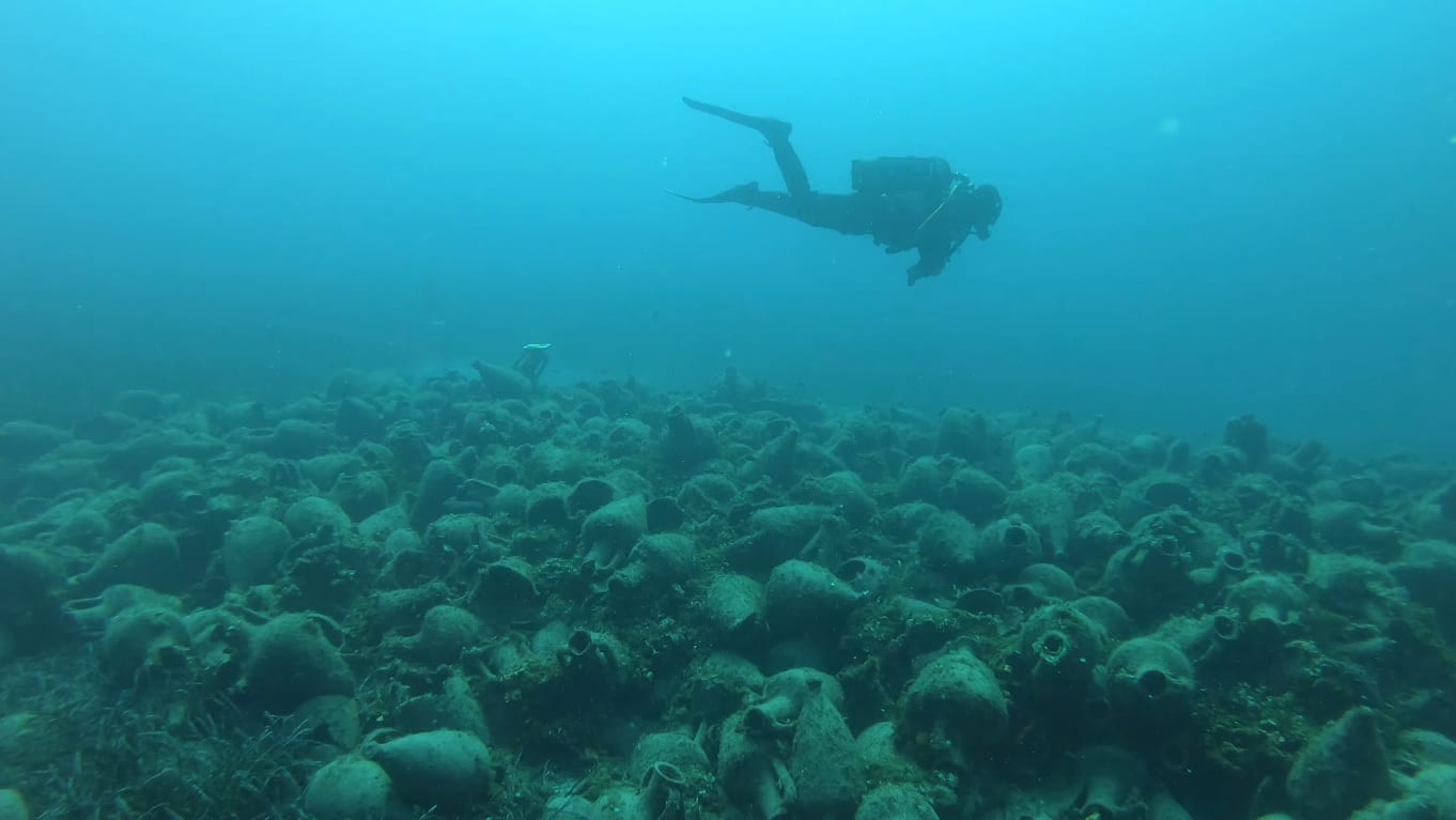 sunken amphorae underwater museum Greece Alonissos