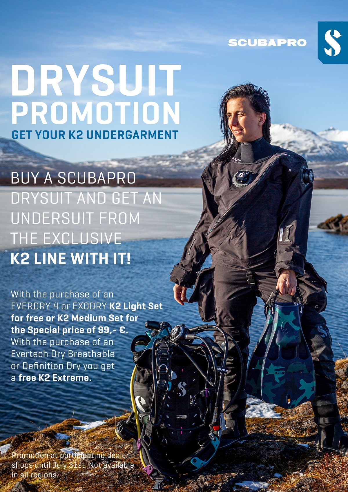 Buy a Scubapro drysuit and get an undersuit from the K2 line!