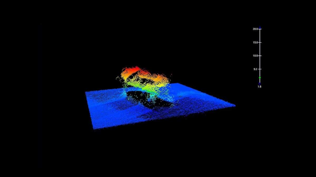Sonar scan of Montevideo Maru wreck