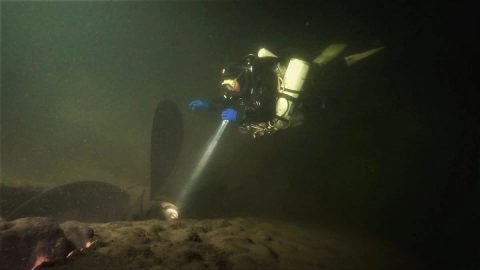 The wreck of a German ship from 1943 has been found in the Baltic Sea