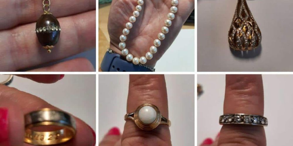A diver found £10,000 worth of jewelry at the bottom of a river.