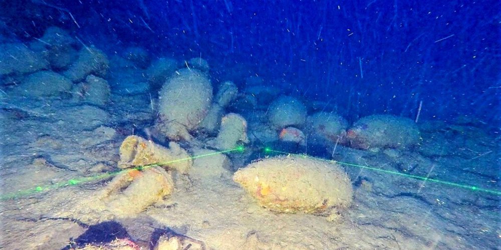Ancient wreck full of wine amphorae found off the coast of Sicily