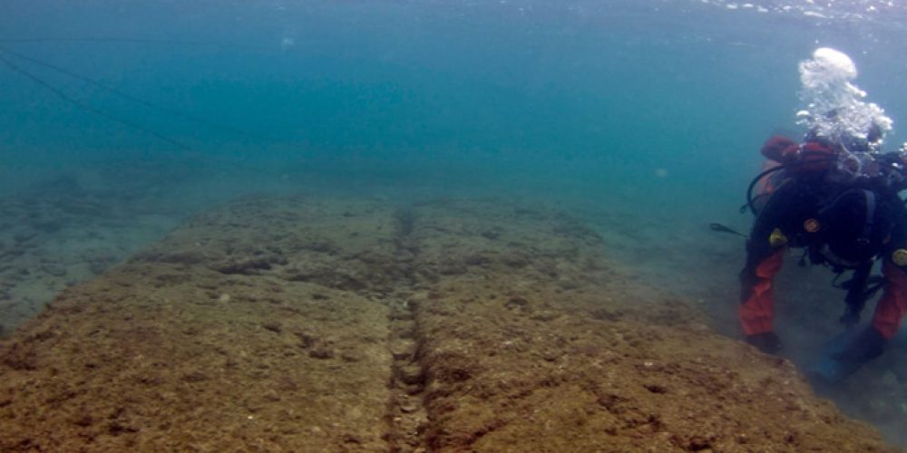 Arecheologists have found the underwater remains of an ancient naval base