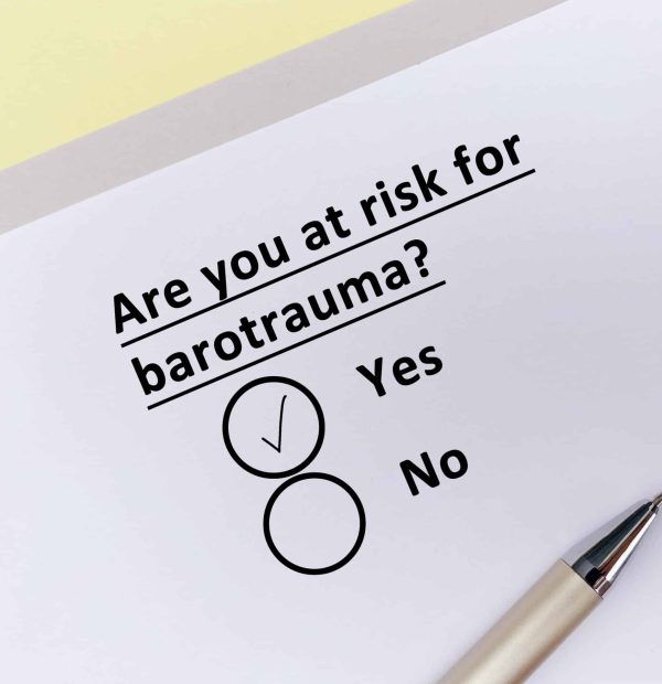 One person is answering question about ENT disease. He is at risk for barotrauma.