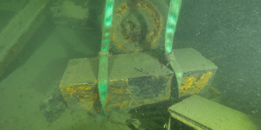 In Tczew a crate fished out from the wreck of the SS Karlsruhe was opened