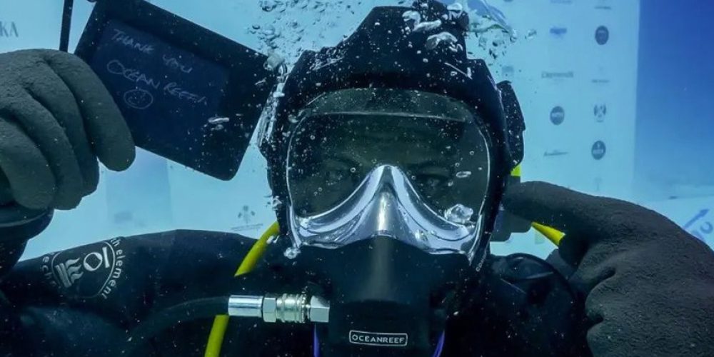 In the Maldives, Shafraz Naeem completed a 50-hour dive