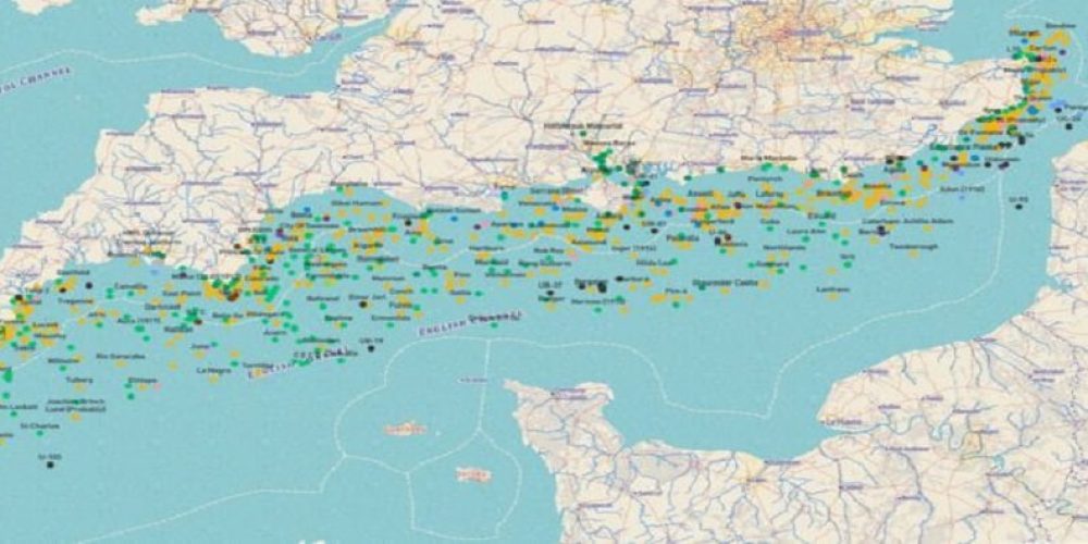 Interactive map of World War I wrecks