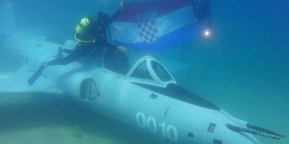 Military aircraft Soko J-21 Jastreb Croatia’s newest artificial reef