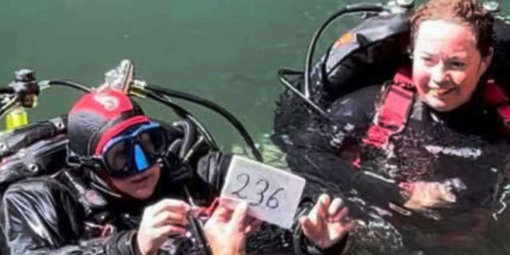 New Guinness record for women’s cave diving