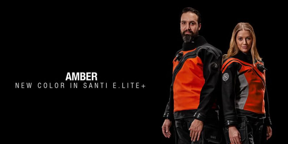 Santi E.Lite+ Dry Suit in the colour amber orange – New!