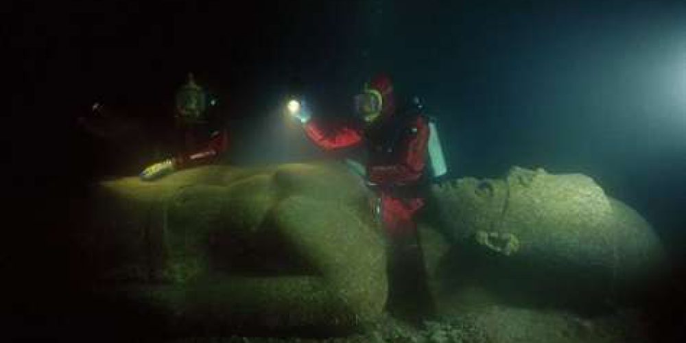 Statues recovered from sunken city