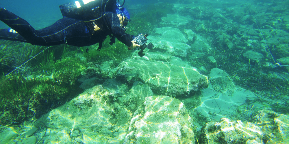 Sunken ancient port of Amathus in Cyprus accessible to divers