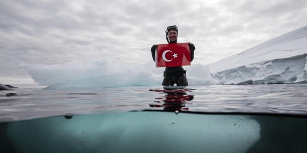 Turkish freediver Sahika Ercumen dives in Antarctica