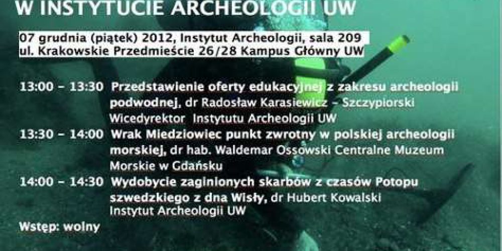 Underwater archaeology open day at the University of Warsaw