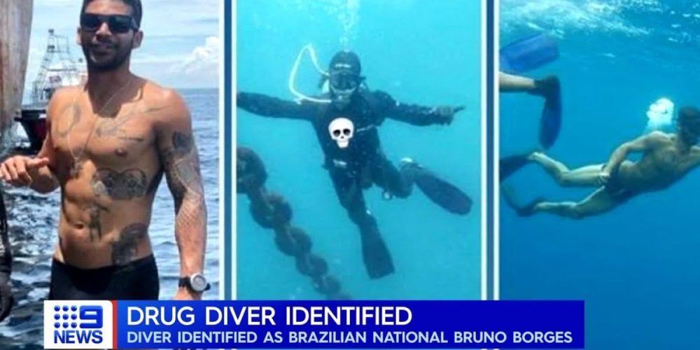 Who was the diver who died while trying to extract 50kg of cocaine?